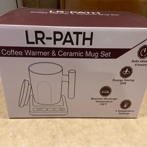 LR-PATH Coffee Warmer & Ceramic Mug Set